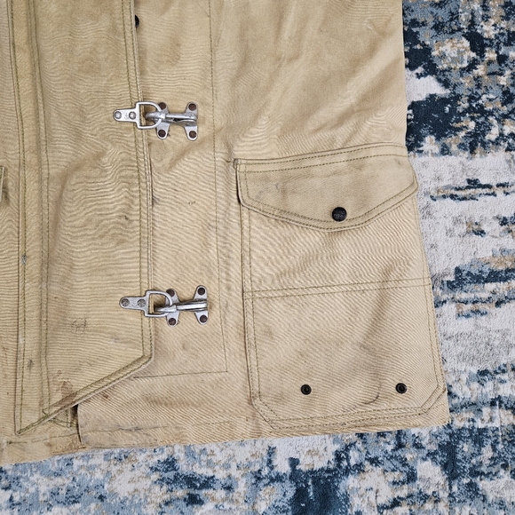 Vintage 1950s Body Guard Canvas Firefighter Jacket w/ Liner Turnout Coat 44 - Picture 12 of 16